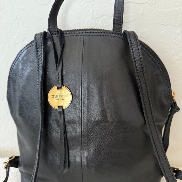 Margot New York Leather "Camille" Backpack BLACK - Picture 5 of 16